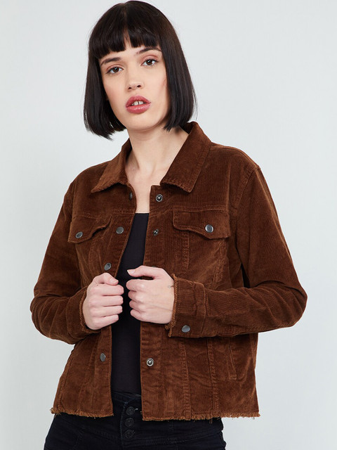 

max Women Coffee Brown Solid Tailored Jacket