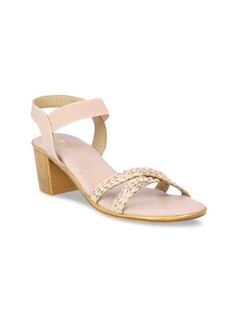 

Inc 5 Women Peach-Coloured Woven Design Sandals