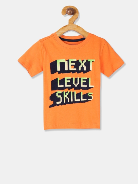 

Cherokee Boys Orange Printed Round Neck T-shirt
