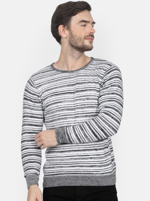 

Monte Carlo Men Off-White And Black Striped Sweater