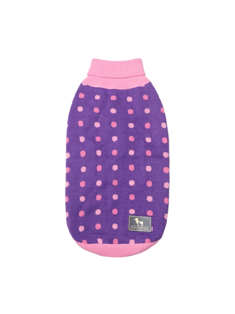 

Heads Up For Tails Purple Polka Dog Sweater