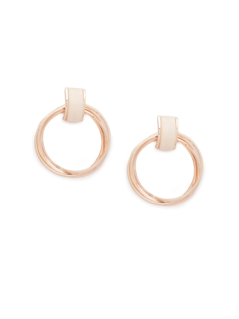 

Globus Rose Gold-Plated Circular Drop Earrings