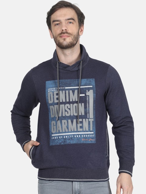 

Monte Carlo Men Navy Blue Printed Sweatshirt