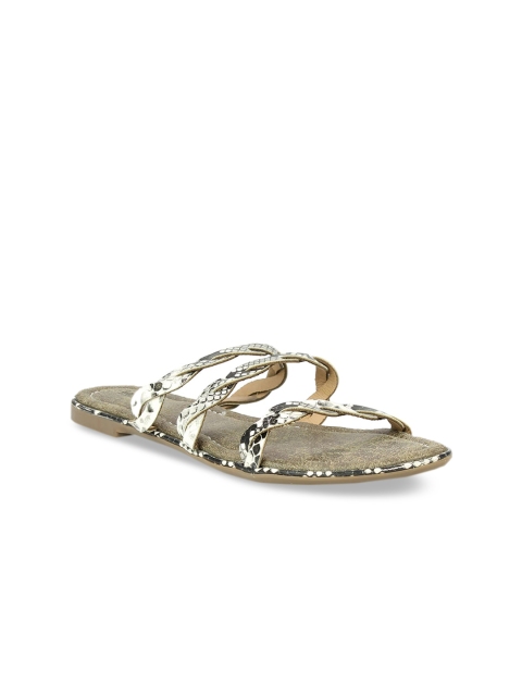 

Inc 5 Women Beige Textured Open Toe Flats