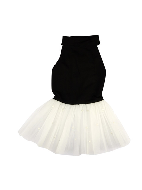

Pawsindia Black & Off-White Its a Date Dog Dress