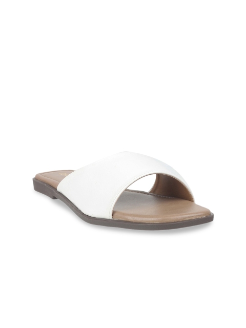 

STEPpings Women White Solid Open Toe Flats