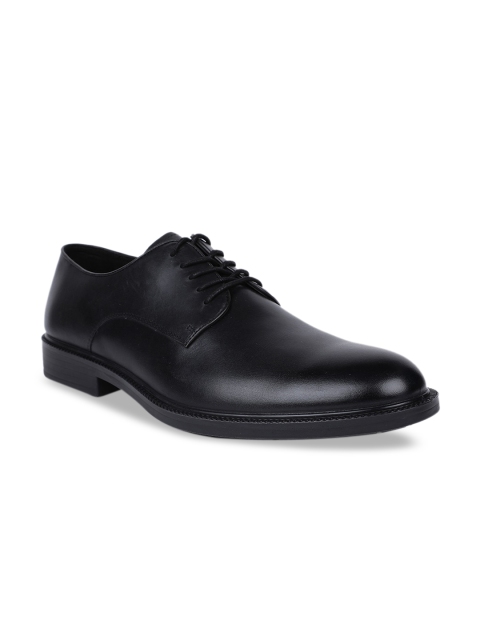 

Hush Puppies Men Black Solid Formal Derbys