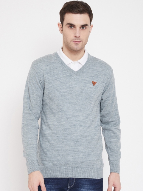 

NEVA Men Grey Solid Sweater