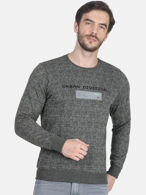 

Monte Carlo Men Grey Printed Sweatshirt