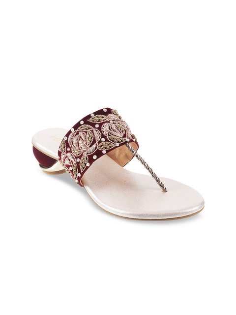 

Metro Women Beige Embellished Block Heels