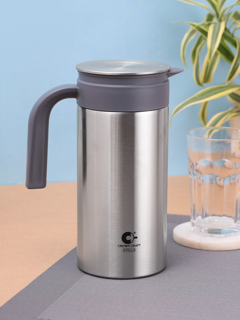 

Crown Craft Silver-Toned Stainless Steel Water & Beverage Jug