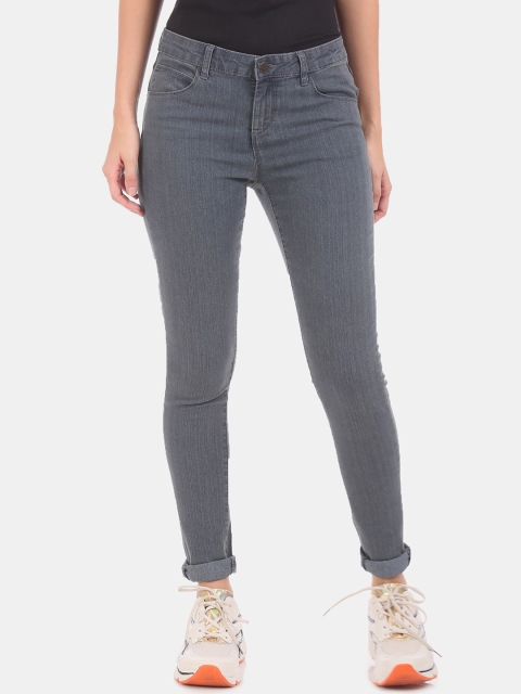 

Cherokee Women Grey Slim Fit Mid-Rise Clean Look Jeans