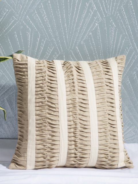 

PETAL HOME Beige Abstract Square Cushion Cover