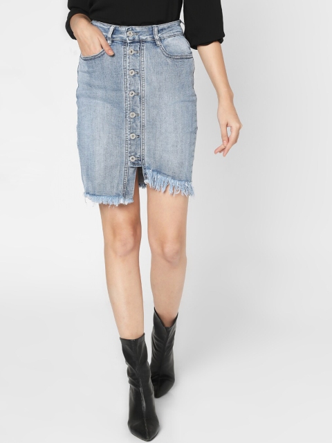 

Deal Jeans Women Blue Solid Denim Skirt