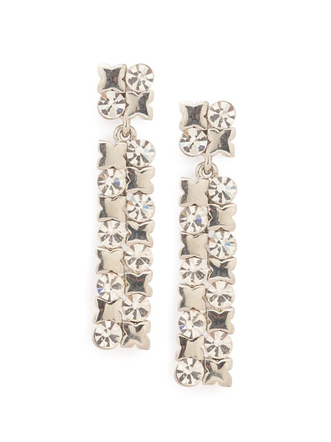 

Globus Silver-Toned Contemporary Drop Earrings
