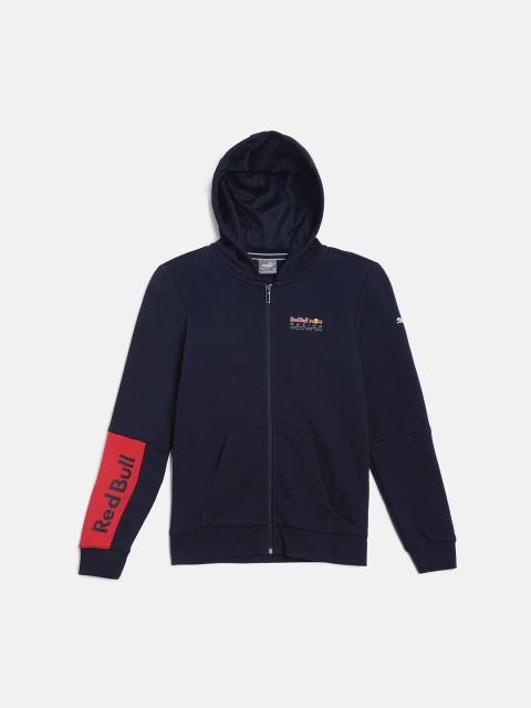 

PUMA Motorsport Boys Navy Blue RBR Kids Hooded Sweat Jacket