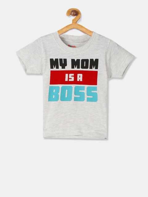 

Donuts Boys Grey Printed Round Neck T-shirt