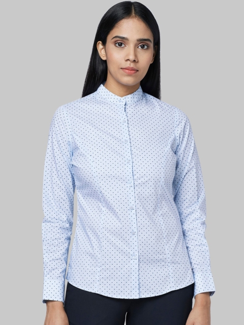 

Park Avenue Woman Women Blue Regular Fit Printed Casual Shirt