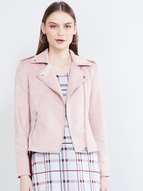

max Women Pink Solid Tailored Jacket