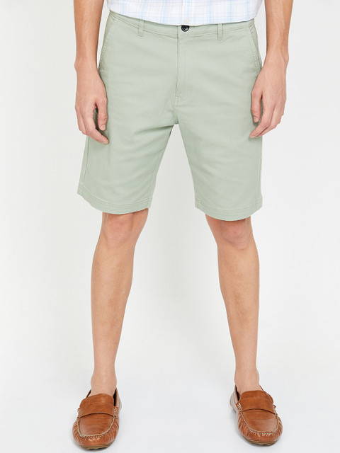

Forca Men Green Solid Slim Fit Regular Shorts