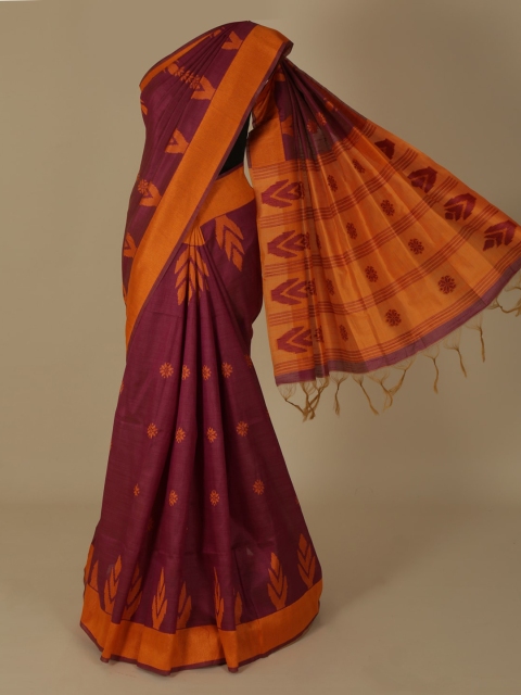 

Pothys Magenta Woven Design Jute Silk Saree