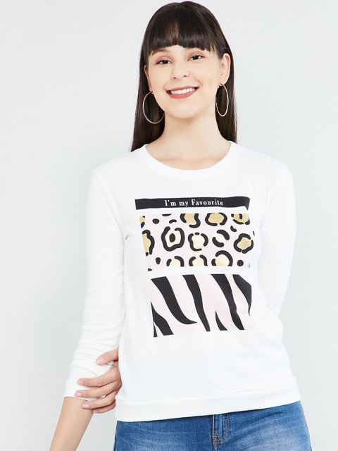 

max Women Off-White Printed Sweatshirt