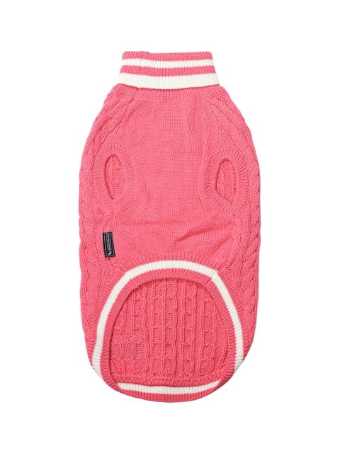 

HUFT Striped Cable Knit Dog Sweater - Pink