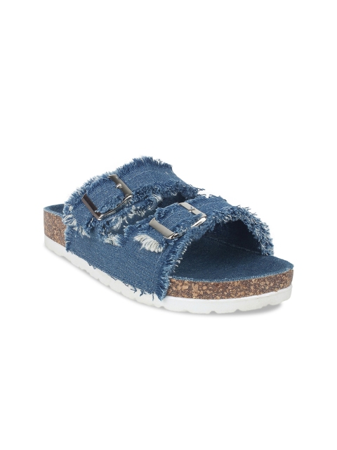 

STEPpings Women Blue Solid Sandals