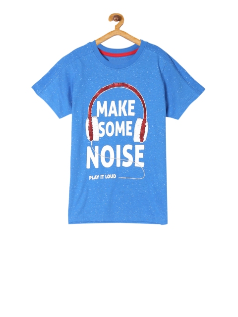 

Cherokee Boys Blue Printed Round Neck Pure Cotton T-shirt