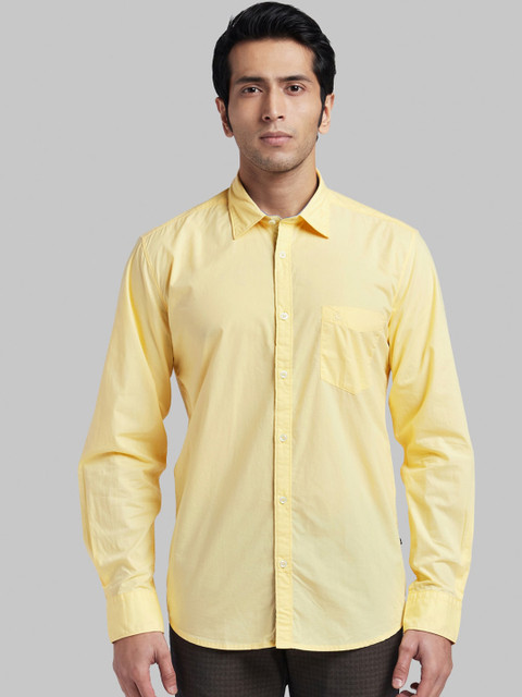 

Parx Men Yellow Slim Fit Solid Casual Shirt