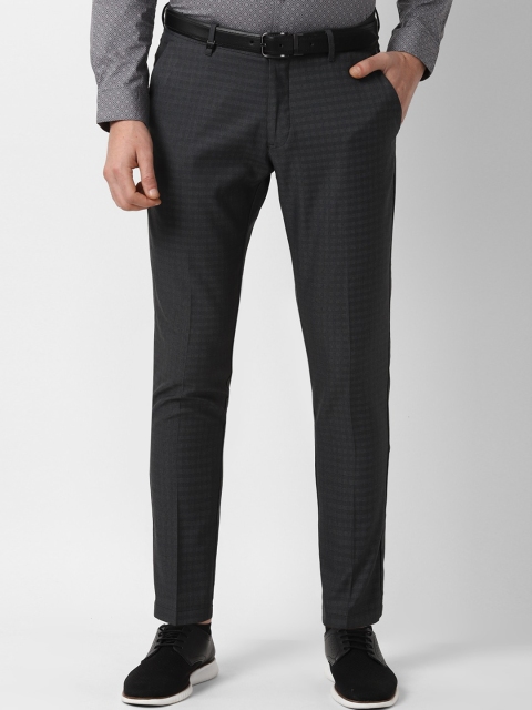 

Louis Philippe Sport Men Black Slim Fit Checked Formal Trousers