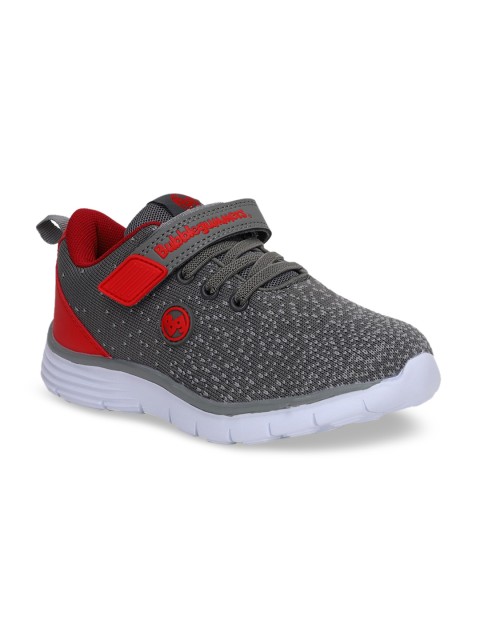 

Bubblegummers Boys Grey Colourblocked Sneakers
