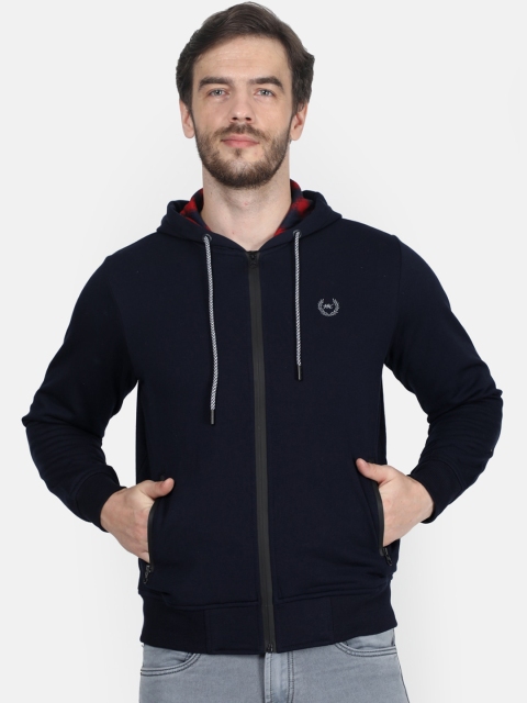 

Monte Carlo Men Navy Blue Solid Hooded Sweatshirt
