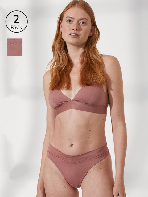

H&M Women Pink 2-Pack Modal Brazilian Briefs