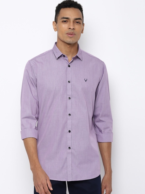 

Allen Solly Men Purple Slim Fit Self Design Casual Shirt