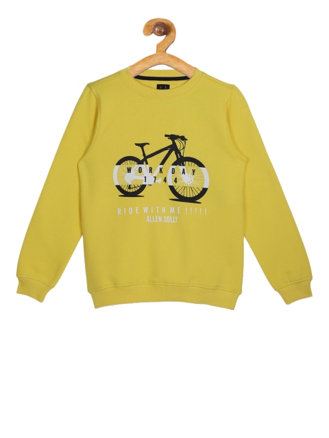 

Allen Solly Junior Boys Yellow & Black Printed Sweatshirt