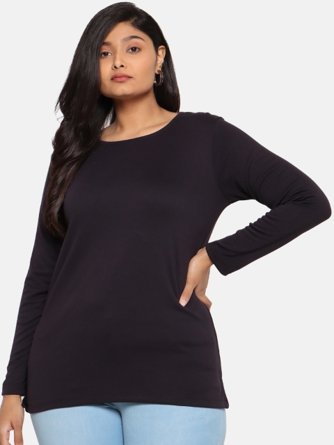 

The Pink Moon Women Black Solid Top