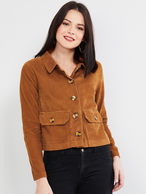 

max Women Brown Solid Tailored Jacket