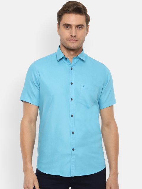 

Van Heusen Sport Men Blue Slim Fit Solid Casual Shirt