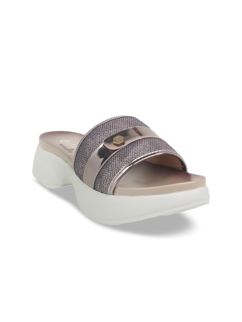 

STEPpings Women Grey Embellished Sandals