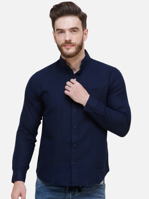 

COLVYNHARRIS JEANS Men Navy Blue Slim Fit Solid Casual Shirt