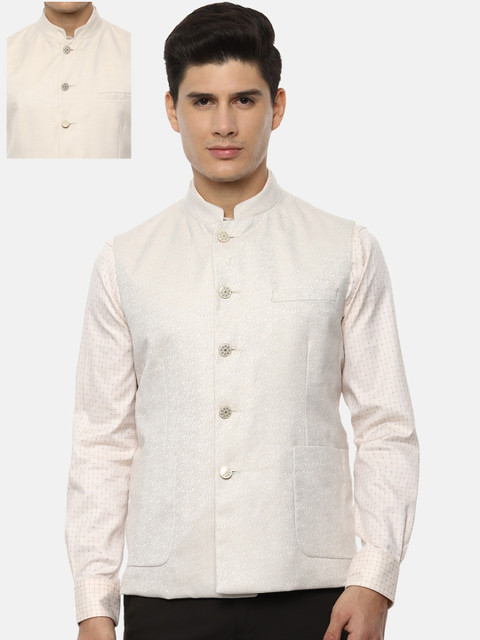 

V Dot Cream Reversible Waistcoat