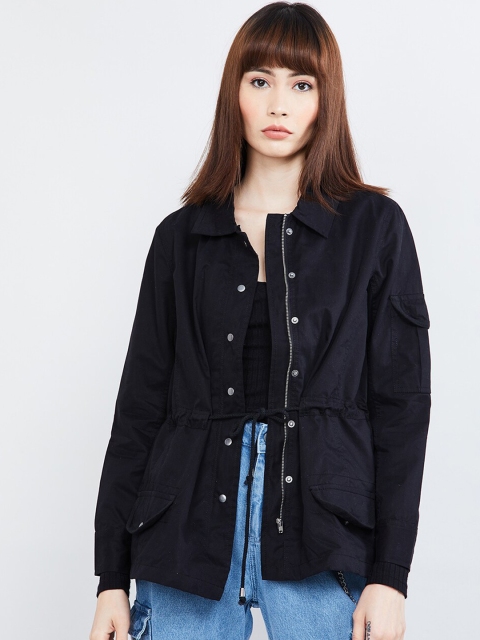 

max Women Black Solid Tailored Jacket