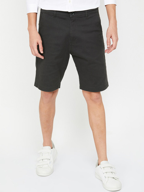 

Forca Men Black Solid Slim Fit Regular Shorts