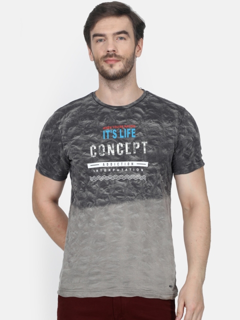 

Monte Carlo Men Grey Colourblocked Round Neck T-shirt