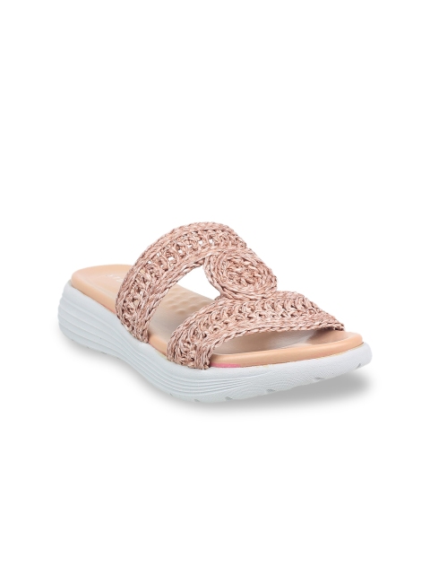 

STEPpings Women Pink Woven Design Sandals