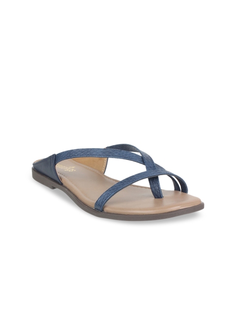 

STEPpings Women Navy Blue Solid One Toe Flats