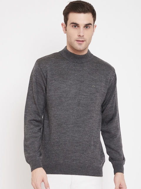

NEVA Men Grey Solid Pullover Sweater
