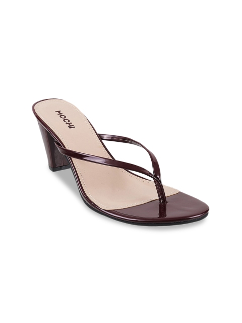 

Mochi Women Maroon Solid Block Heels