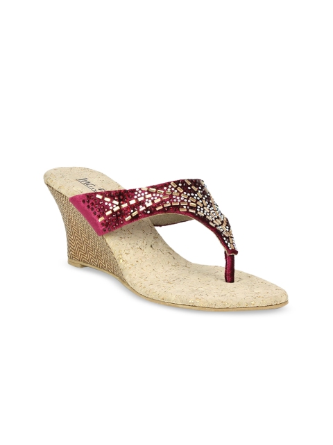 

Inc 5 Women Maroon Embellished Wedges
